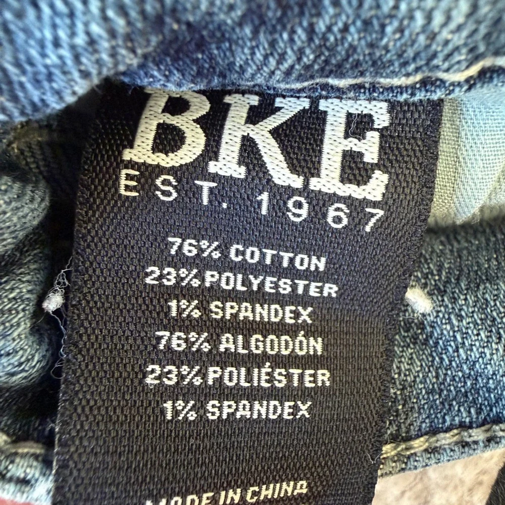 Western BKE Aiden Bootcut Jeans Womens 27x30‎ Medium Wash Distressed Denim